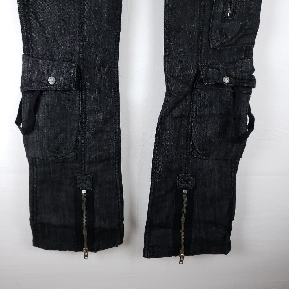 Antik Black Denim Zipper Pocket Jeans Size 25 - Picture 7 of 8